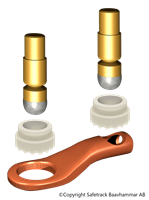 Kabelsko 25mm²/max ø8mm. Kit 100st kpl.