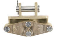 Hinge clevis for double GRP rod 55 mm