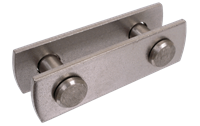 Two-pin clevis link with bolts 13
