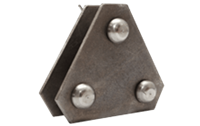 Three-pin clevis link with bolts 16 (stainless steel)