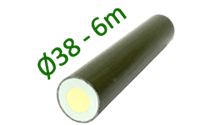 GRP tubular foam fill rod 38/20mm; L=6m