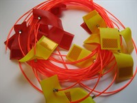 Safety barrier rope 23m w. flags