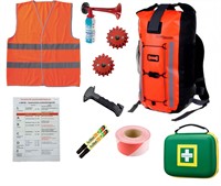 Räddningsväska, rescue bag, accident site, OPA, Första hjälpen, first aid