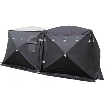 4x4x2,4m Forensic tent Black/translucent roof