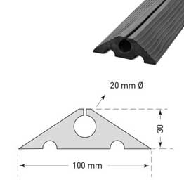 PVC cable protector 9m Ø20mm