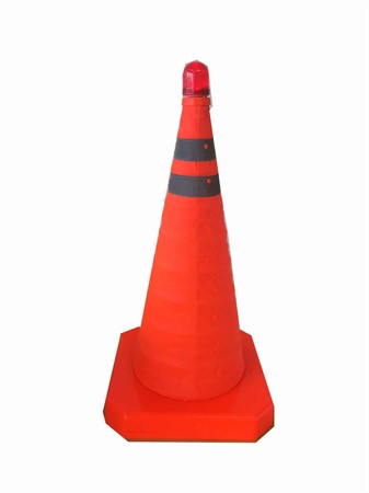 Traffic cone with lights