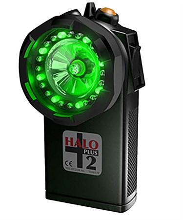 HP11R2VT Lampa &quot;TRV&quot;Röd/grön 505nm m.batt&amp;Ladd.