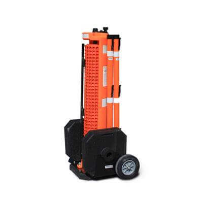 Rapid Roll 15m Hjulbaserat m. 4 vikter och stolpar.