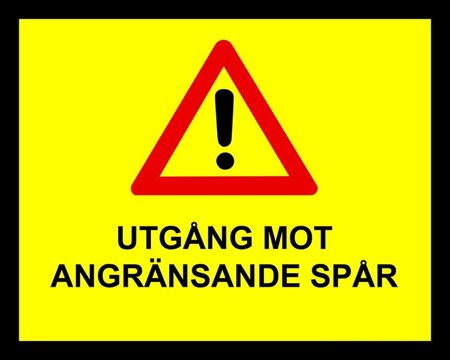Utgång mot angränsande spår