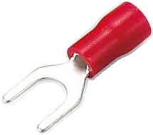 Isolerad gaffelkabelsko röd, 0.5-1mm²-4