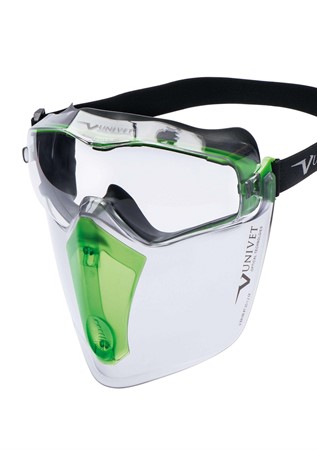 Univet 6X3 Safety Goggles w. Face Shield